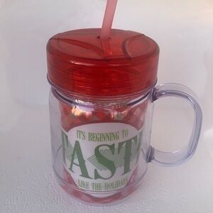 Drink cup with straw
